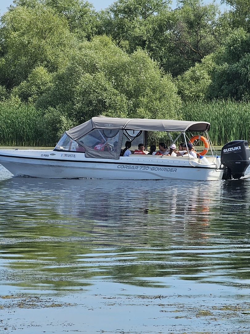 Barca pe lac Delta Dunarii