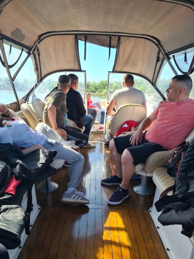 Turisti in barca Delta Dunarii
